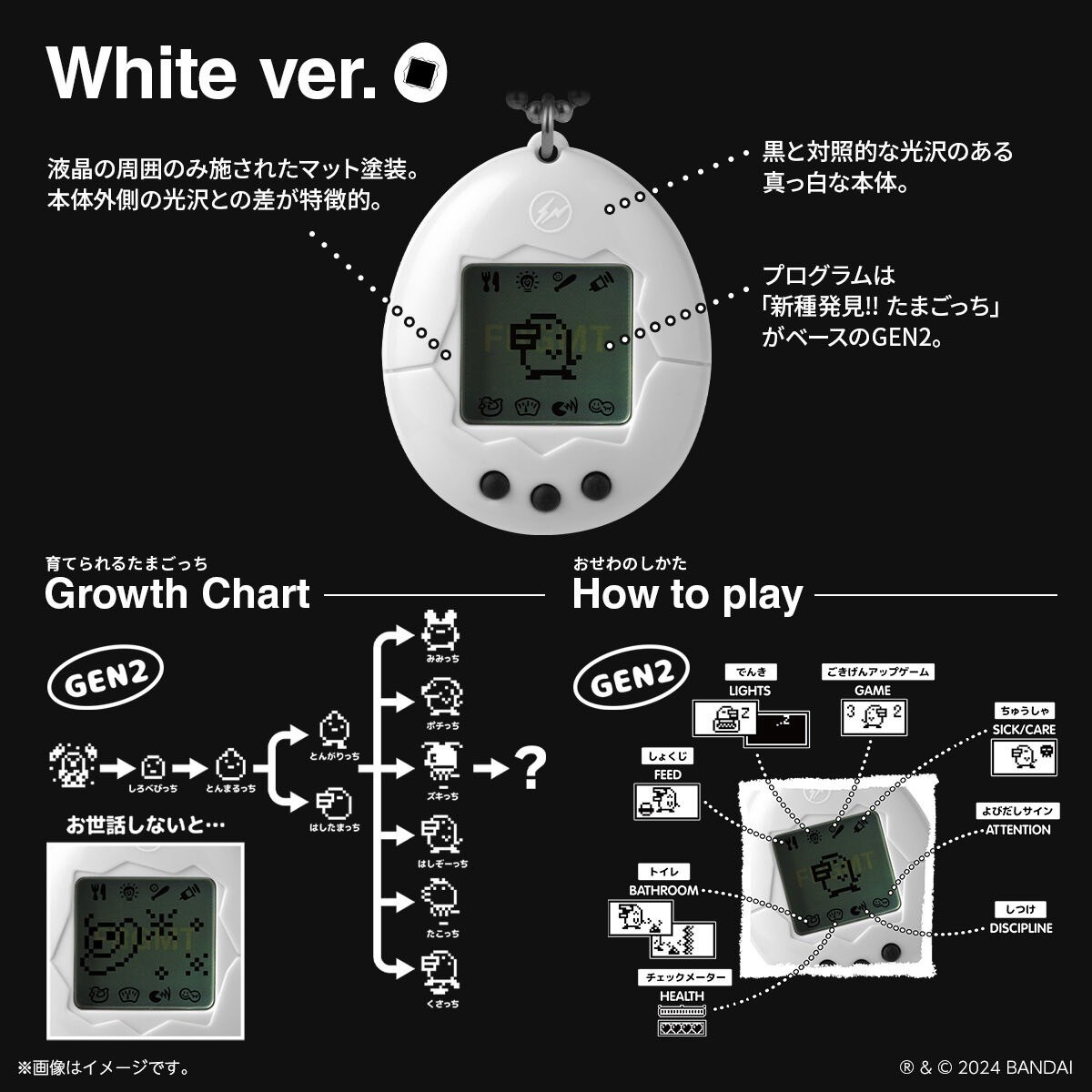 PRE-ORDER : [Lottery Sale] Original Tamagotchi FRGMT EDITION 2 Black ver. / White ver.