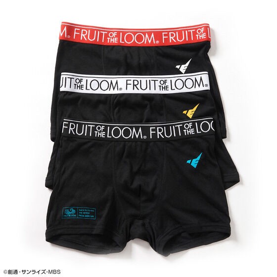 PRE-ORDER : STRICT-G "Mobile Suit Gundam The Witch from Mercury" "FRUIT OF THE LOOM" Boxer Briefs 3P Pack