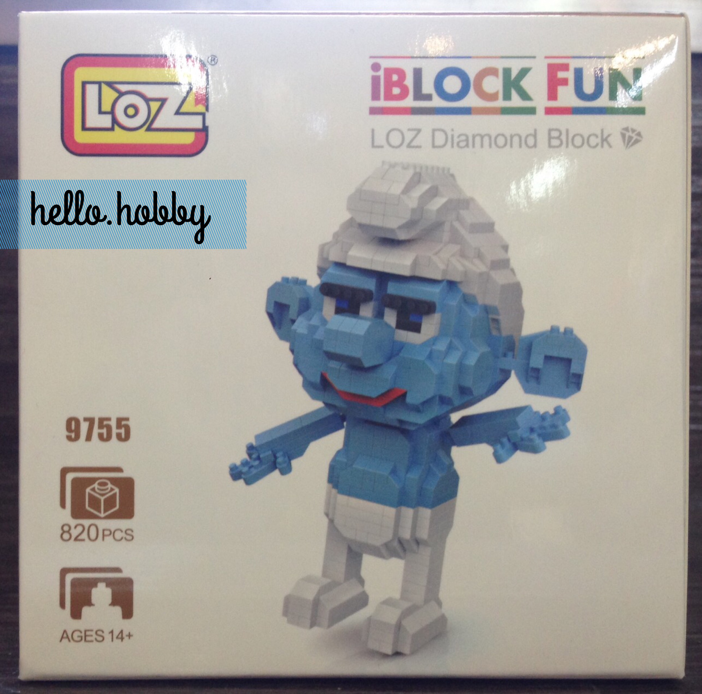 LOZ 9755 The Smurfs Baby Smurf 820pcs
