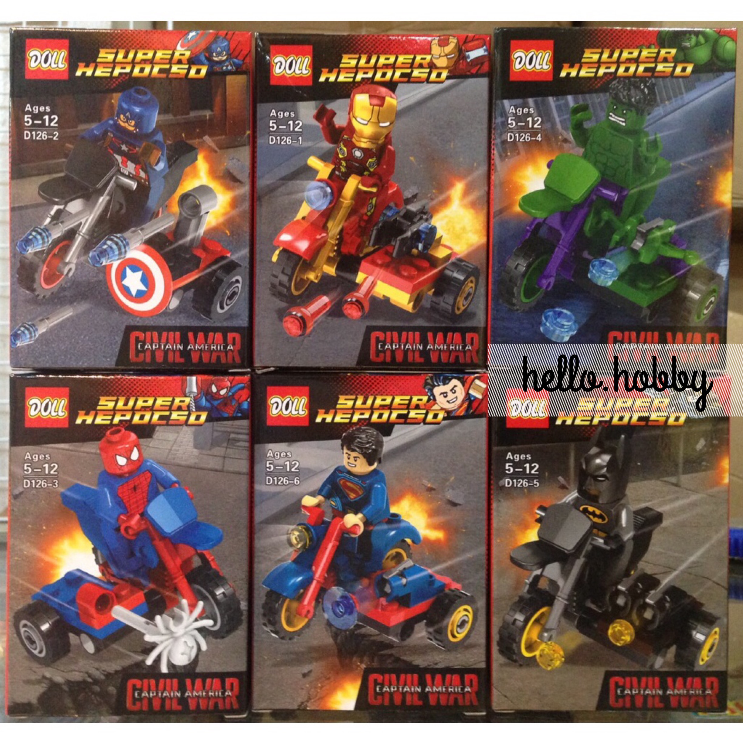 Doll D126 1-6 Super Heroes