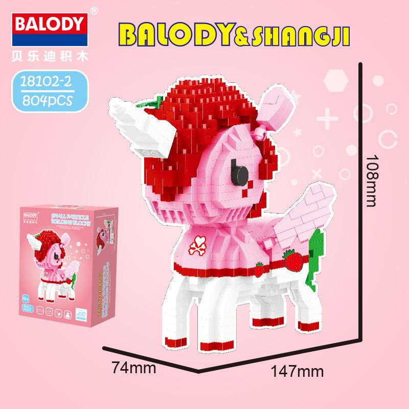 Balody 18102-2 Unicorn Strawberry 804pcs