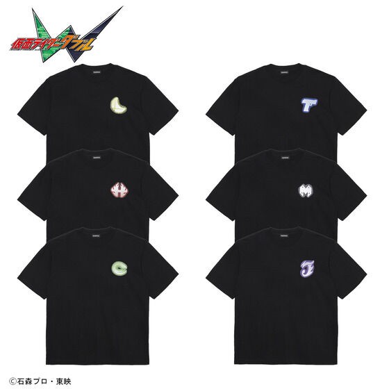 PRE-ORDER : Kamen Rider W One Point Big Silhouette T-shirt
