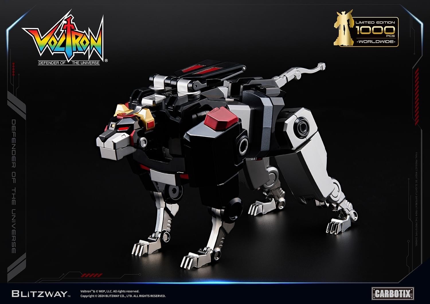 Pre-order : *Limited 1,000 pcs* Carbotix Black Voltron + base by Blitzway