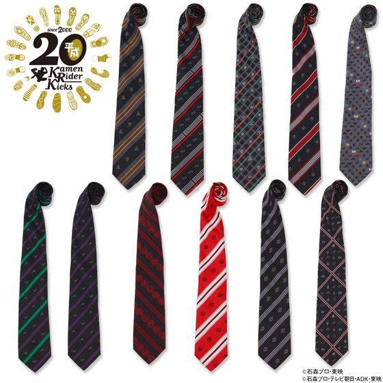 PRE-ORDER : Heisei Kamen Rider 20th Work Memorial Necktie
