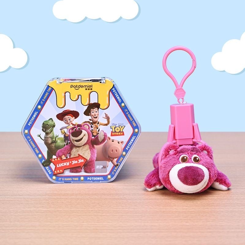 พวงกุญแจ ลิขสิทธิ์แท้ ได้ 1 ตัว | Disney - Toy Story - It’s Hang Time Plush Clip Keychain Series by Potdemiel