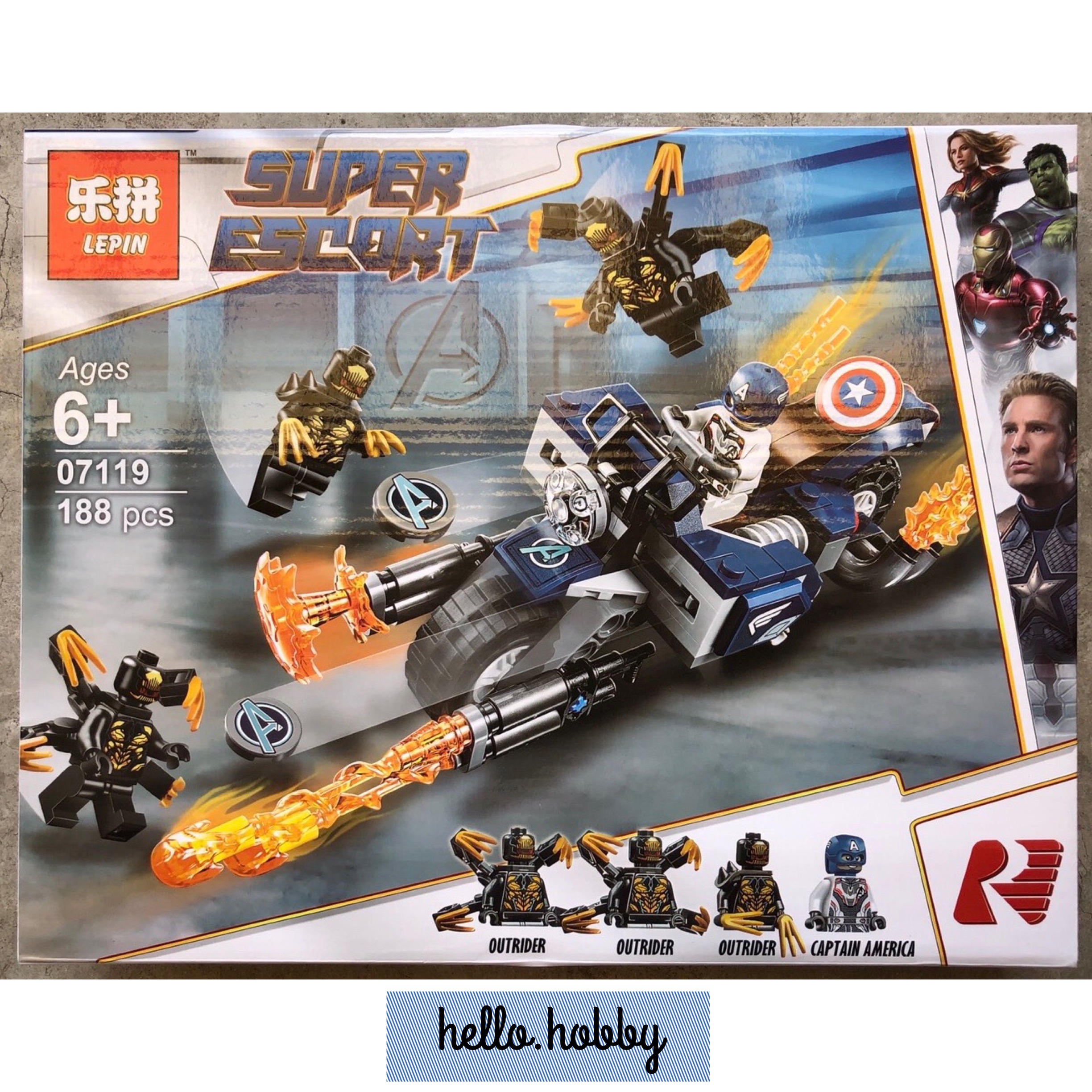 Lepin 07119 Captain America: Outriders Attack 188pcs