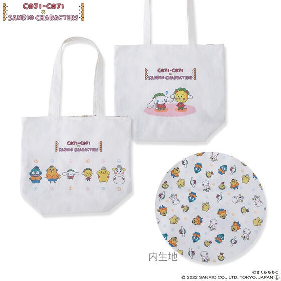 PRE-ORDER : Coji-Coji x Sanrio Characters Tote Bag (2 types)