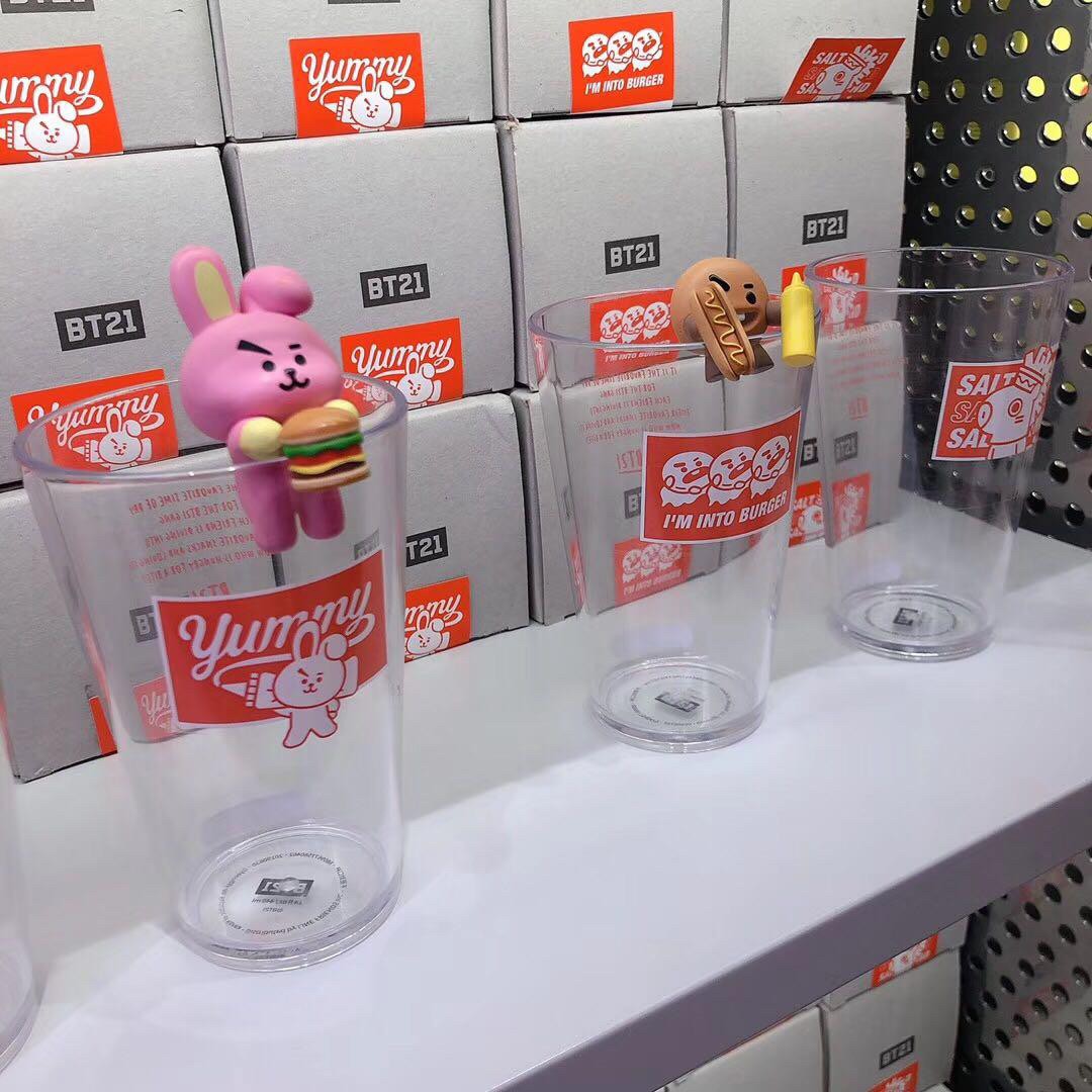 ฟิกเกอร์ เกาะแก้ว BT21 Cup Rim BITE Series by Line Friends (Cooky, RJ,Tata,Mang)