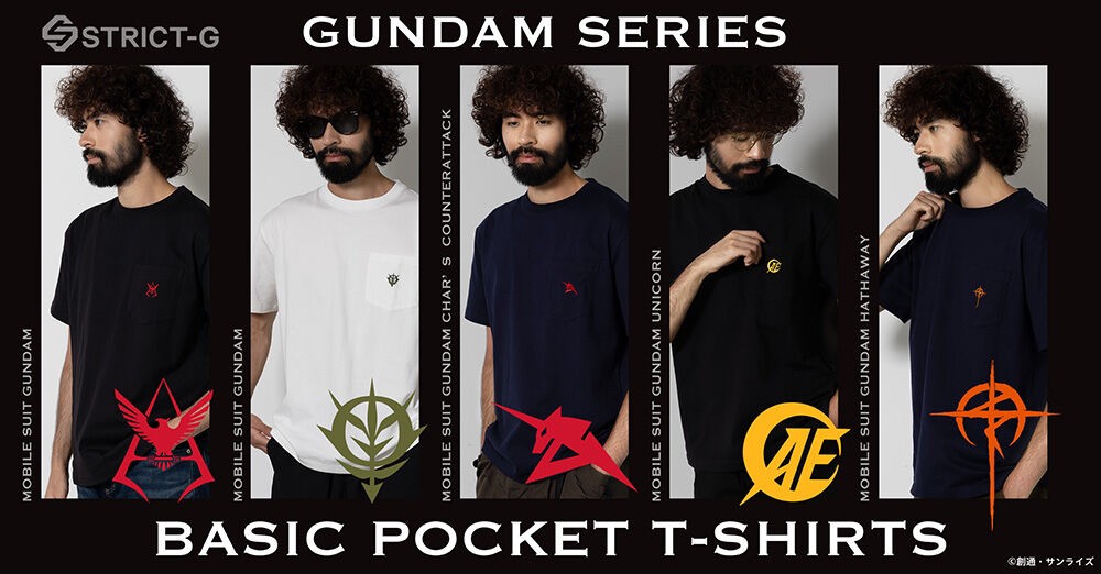 PRE-ORDER : STRICT-G "Mobile Suit Gundam" T-shirt with Short Sleeve Pocket