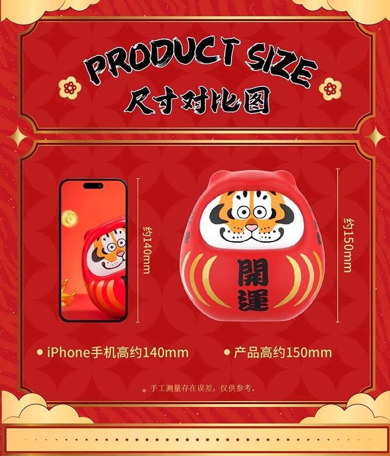 Daruma Lucky FAT Tiger - BuU2MA PANGHU Good Luck by Funism