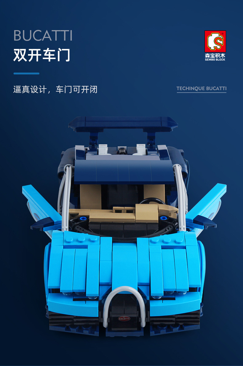 Sembo block 701602 Bugatti 641pcs