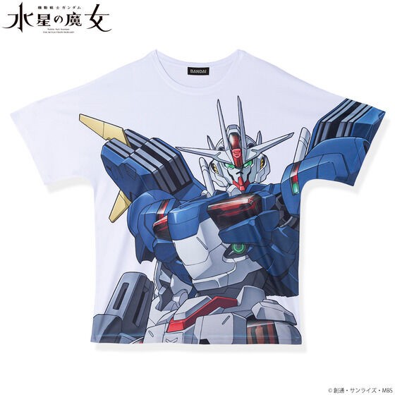 PRE-ORDER : Mobile Suit Gundam The Witch from Mercury Full Panel T-shirt Gundam Aerial