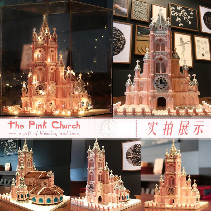 Zhe gao LZ 8052 Ho Chi Minh Pink Church 7017pcs
