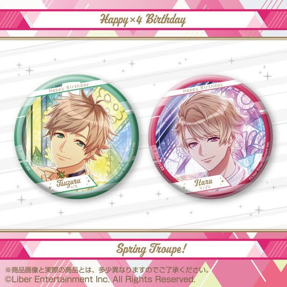 PRE-ORDER : A3! Hologram Can Badge ~Happy × 4 Birthday Spring Troupe!~