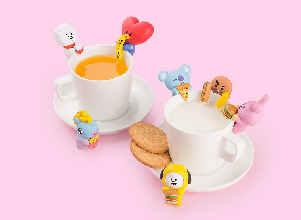 ฟิกเกอร์ เกาะแก้ว BT21 Cup Rim BITE Series by Line Friends (Cooky, RJ,Tata,Mang)