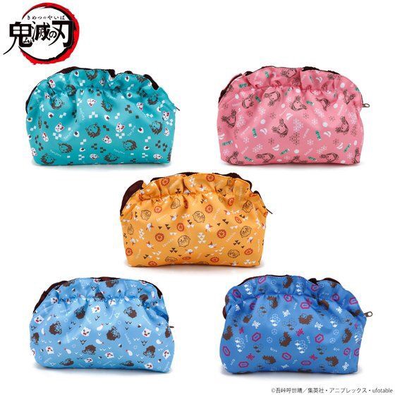PRE-ORDER : Demon Slayer: Kimetsu no Yaiba Motif Pattern Ruffle Pouch