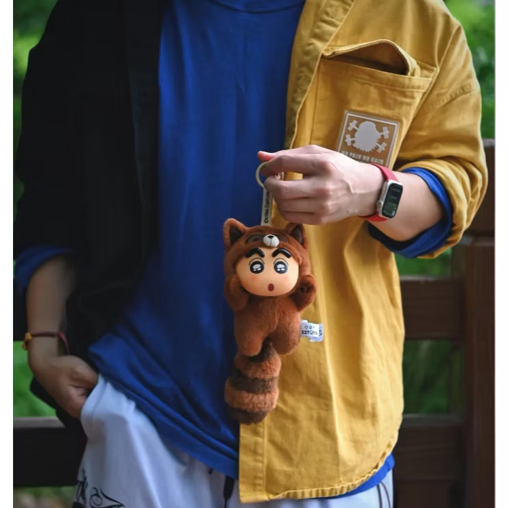 ตุ๊กตาพวงกุญแจ Crayon Shinchan Big Tail Series Plush Pendant Keychain by 52Toys