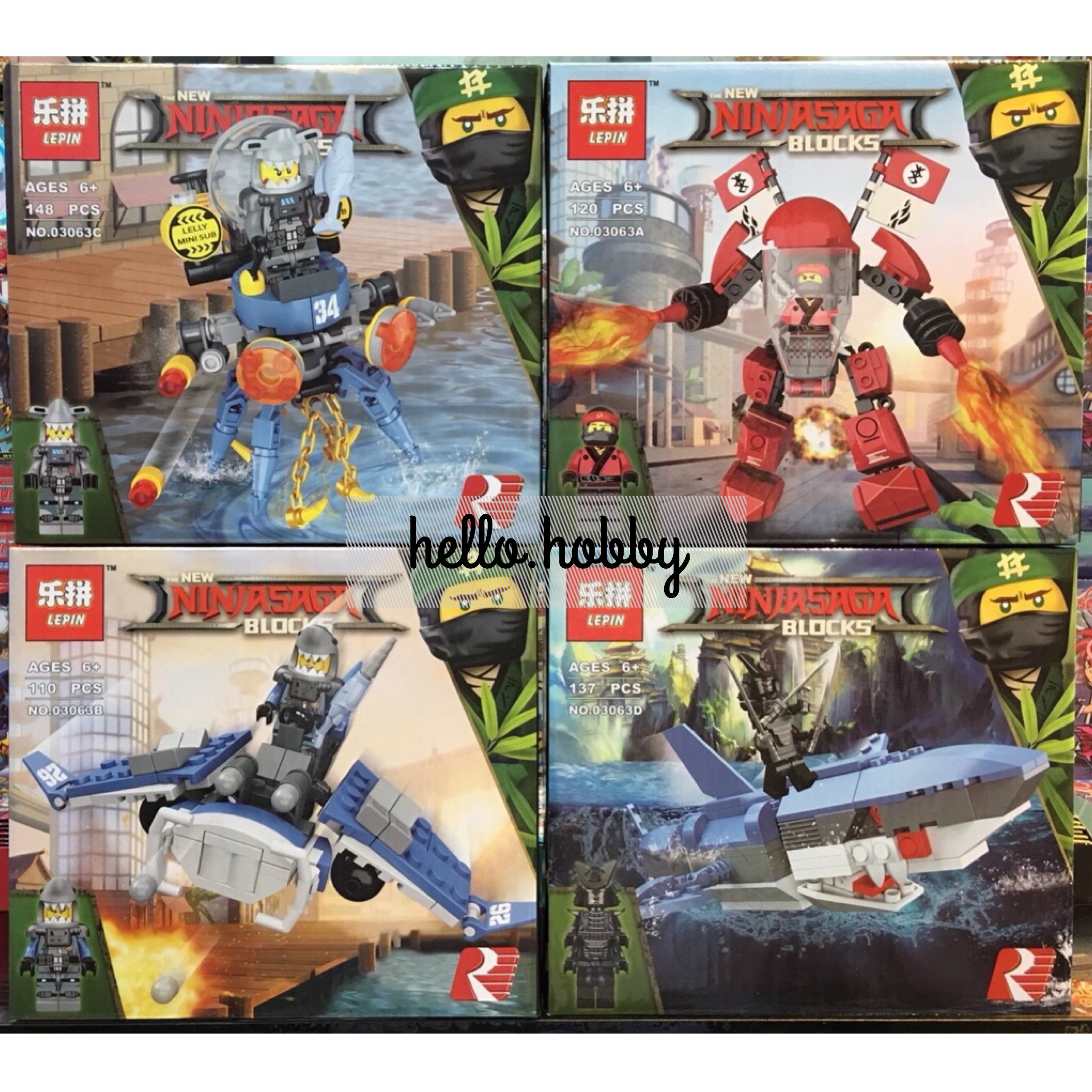 Lepin 03063 A-D Ninjago