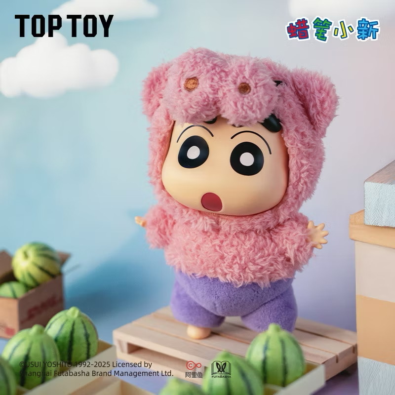 ตุ๊กตาพวงกุญแจ Crayon Shinchan Play Party Series Vinyl Plush Keychain by Top Toy