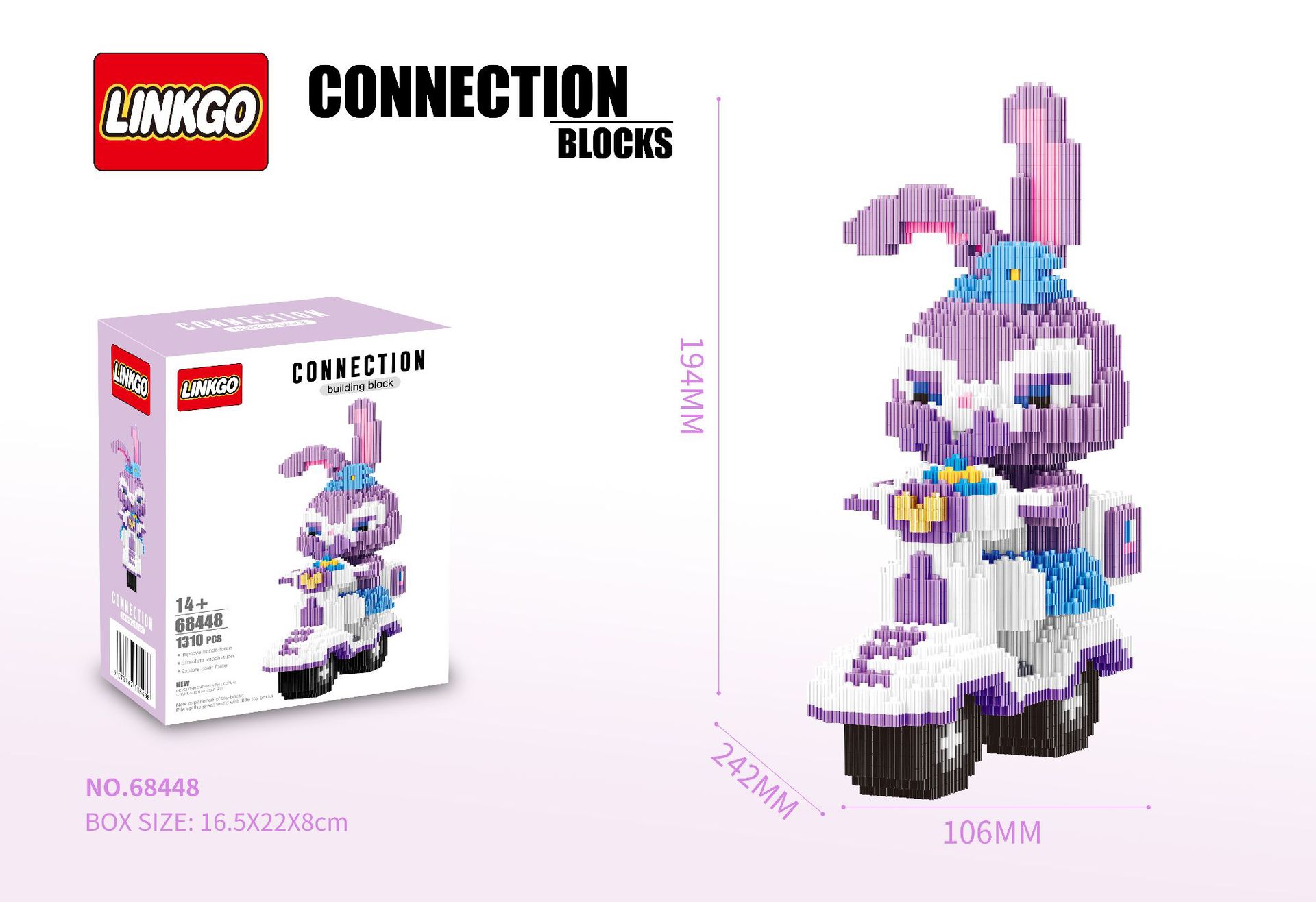 เลโก้นาโนแบบเฟือง Size XXL - Linkgo 68447-68448 - Disney - Duffy and Friends