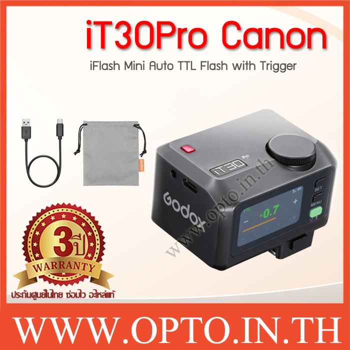 Godox iT30Pro Canon Mini Flash + Wireless 2.4G แฟลชโกดอก TTL ขนาดเล็ก แฟลชมินิ หน้าจอสัมผัส iT30