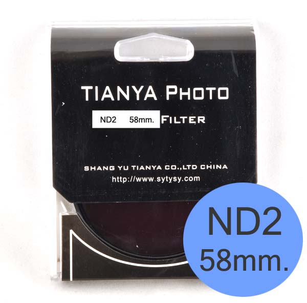 TIANYA Neutral Density ND 2 ND2 Filter 58mm.