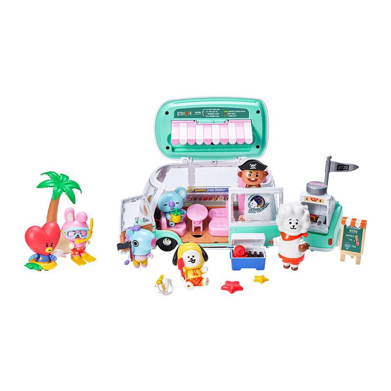 ฟิกเกอร์รถ BT21 Universtar Camping Car Play Set by Line Friends x Young Toys