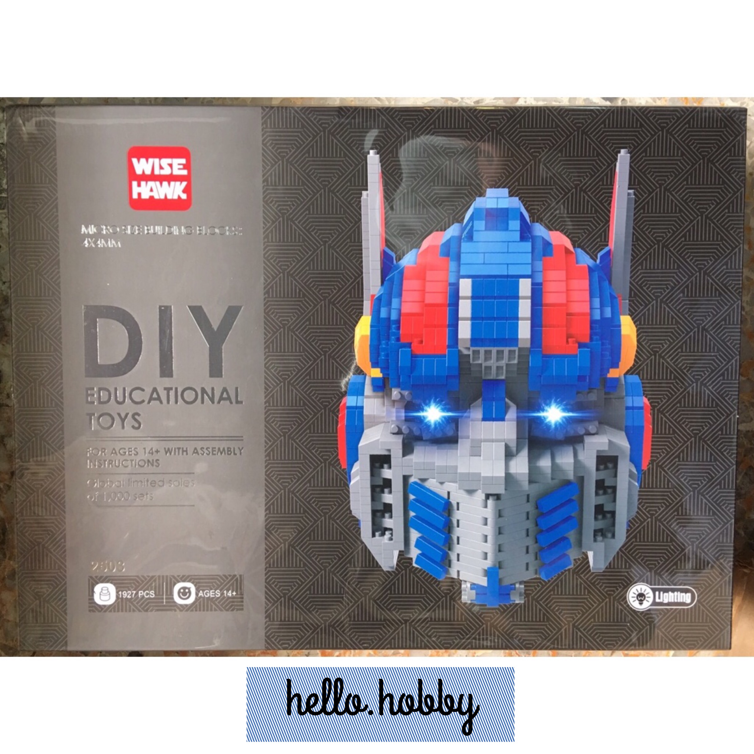 Wise Hawk 2503 Transformer Optimus Head 1927pcs (มีไฟ)
