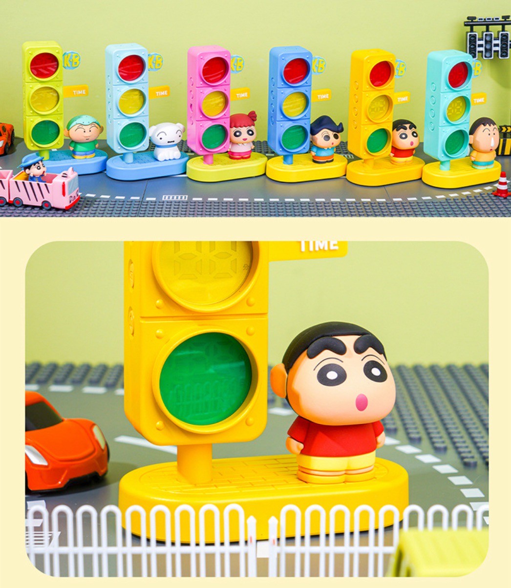 ร้าน🇹🇭 พร้อมส่ง✨ นาฬิกาปลุกตั้งโต๊ะ ได้ 1 ตัว - Crayon Shinchan - Traffic Light Alarm Clock Series by Maihe