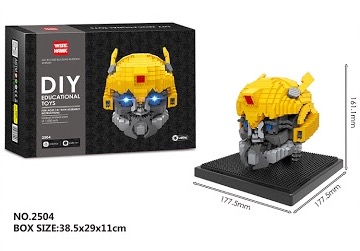 Wise Hawk 2504 Transformer Bumblebee Head 1834pcs (มีไฟ)