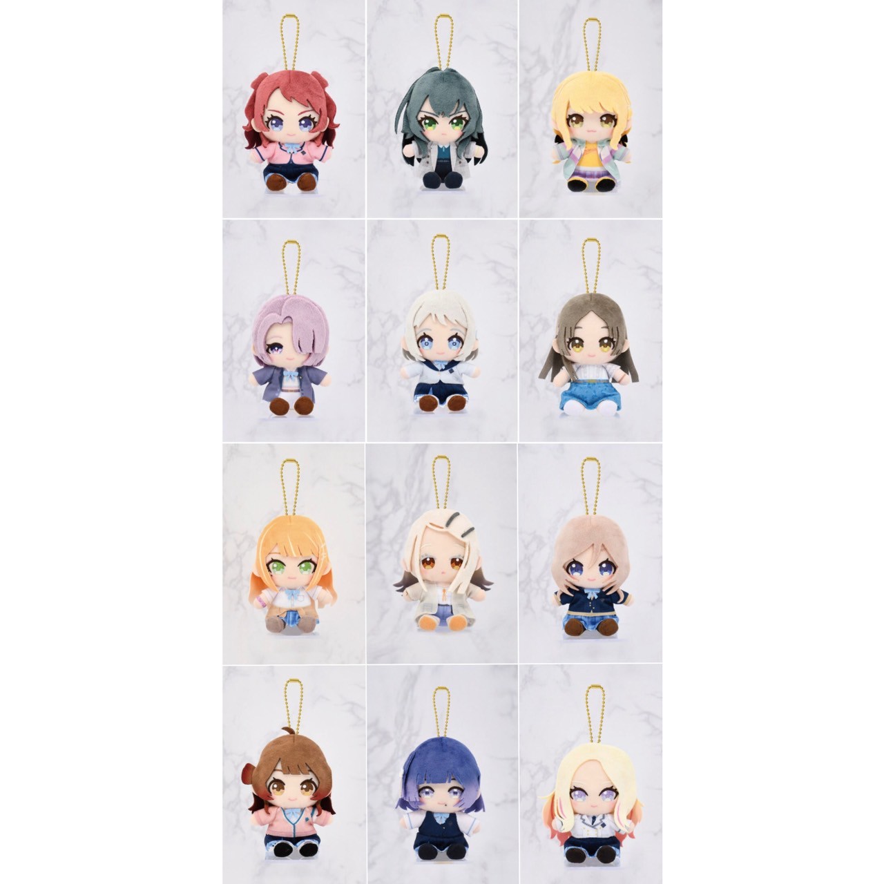 PRE-ORDER : Gakuen Idolmaster Chibi Stuffed Animal Sitting Mascot