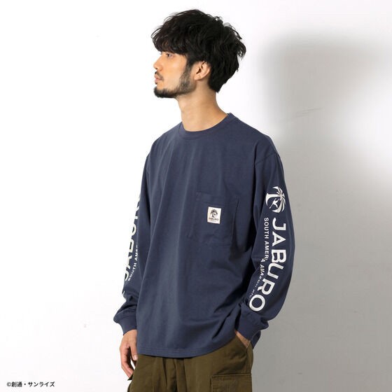 PRE-ORDER : STRICT-G JABURO "Mobile Suit Gundam" Logo Pocket Long Sleeve T-shirt