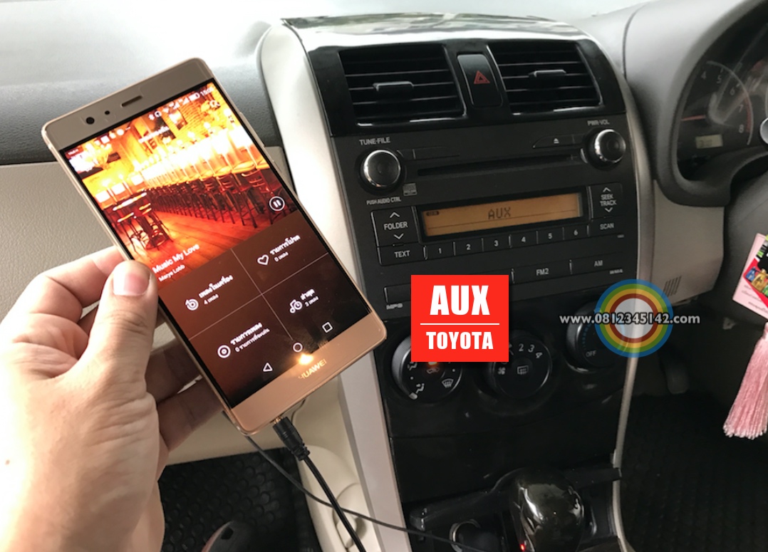 สาย aux สำหรับ toyota ปลายหัวตัวผู้