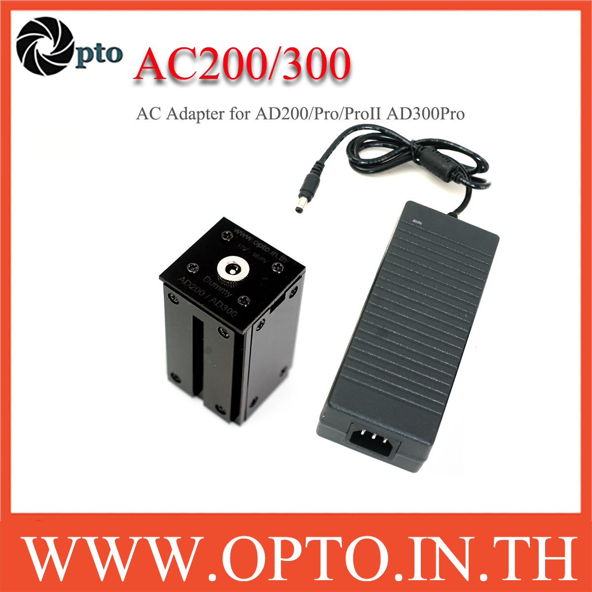AC200/300 AC Adapter Power Dummy Battery for AD200 AD200Pro AD200ProII AD300Pro อะแดปเตอร์ต่อไฟบ้าน
