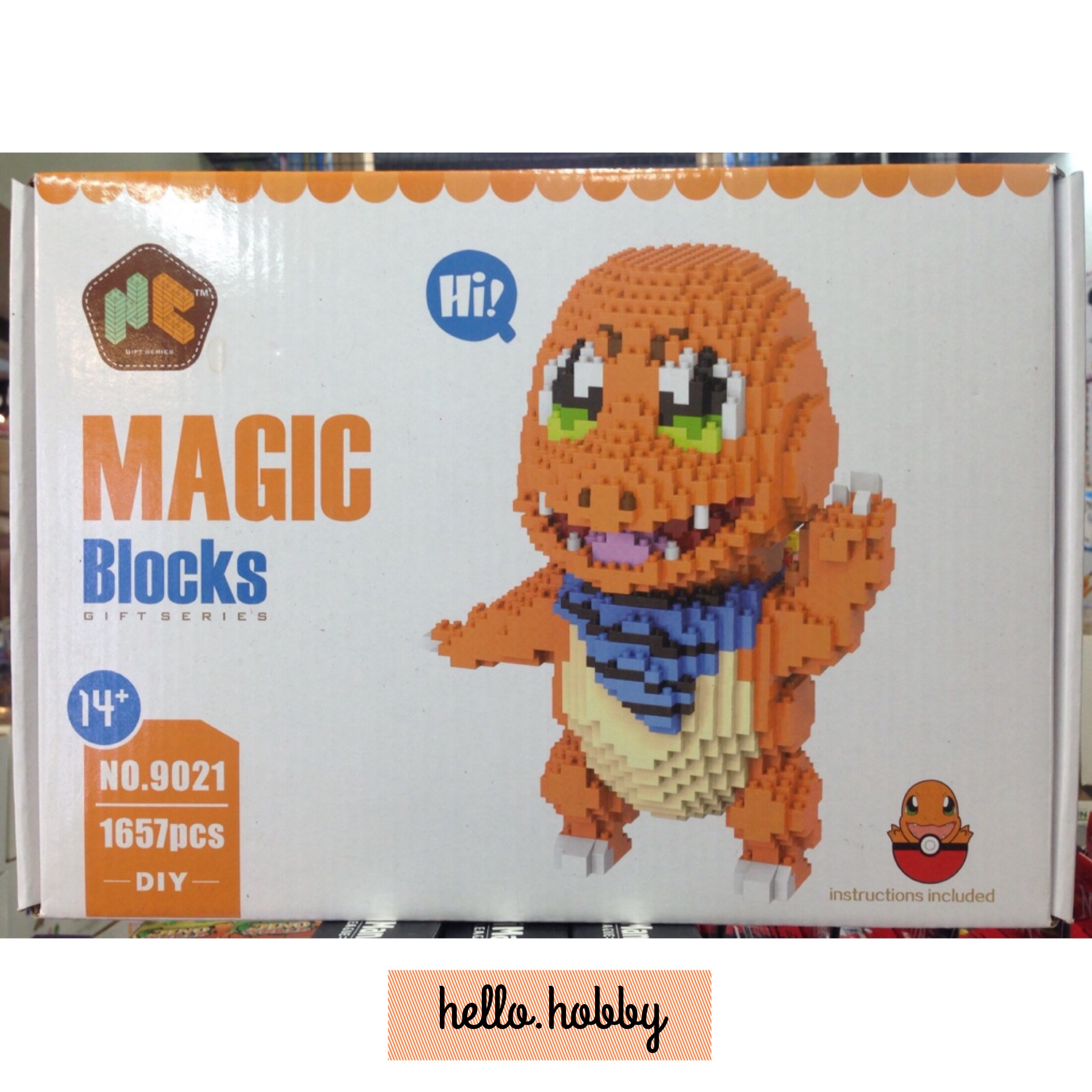 HC Magic 9021 Pokemon Charmander 1657pcs