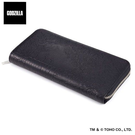 PRE-ORDER : Godzilla / GARO Embossed Genuine Leather Round Wallet (Resale)