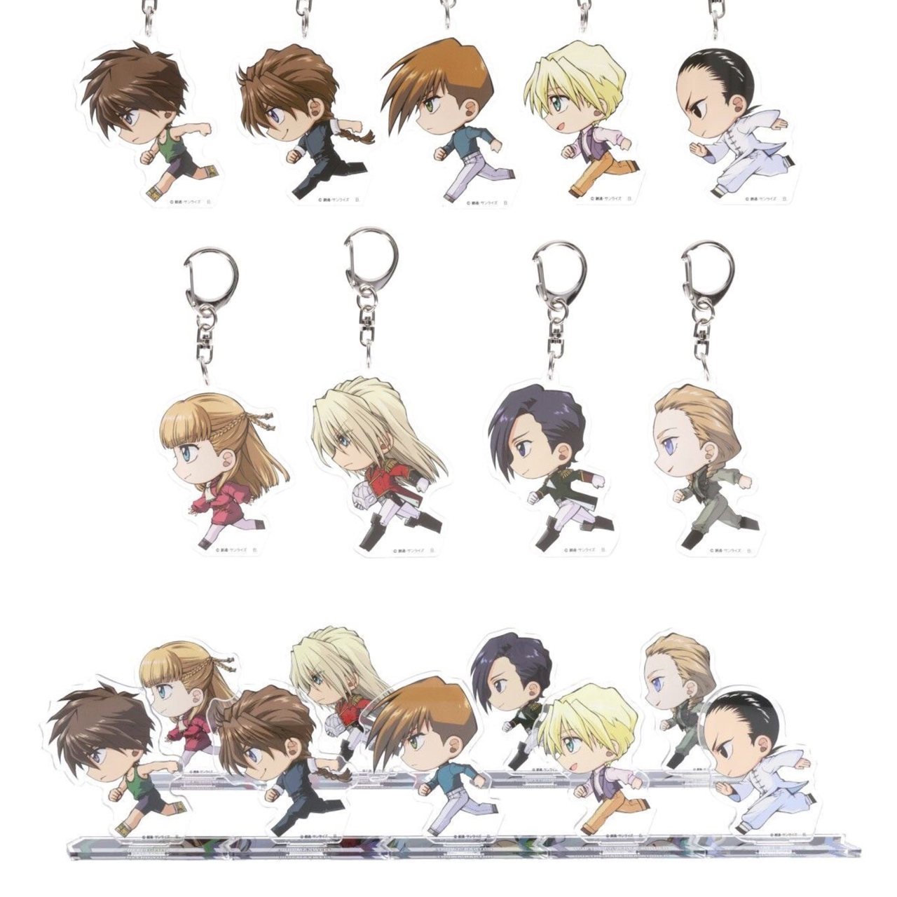 PRE-ORDER : Mobile Suit Gundam Wing Running Deformed Series Acrylic Charm / Stand (9 types)