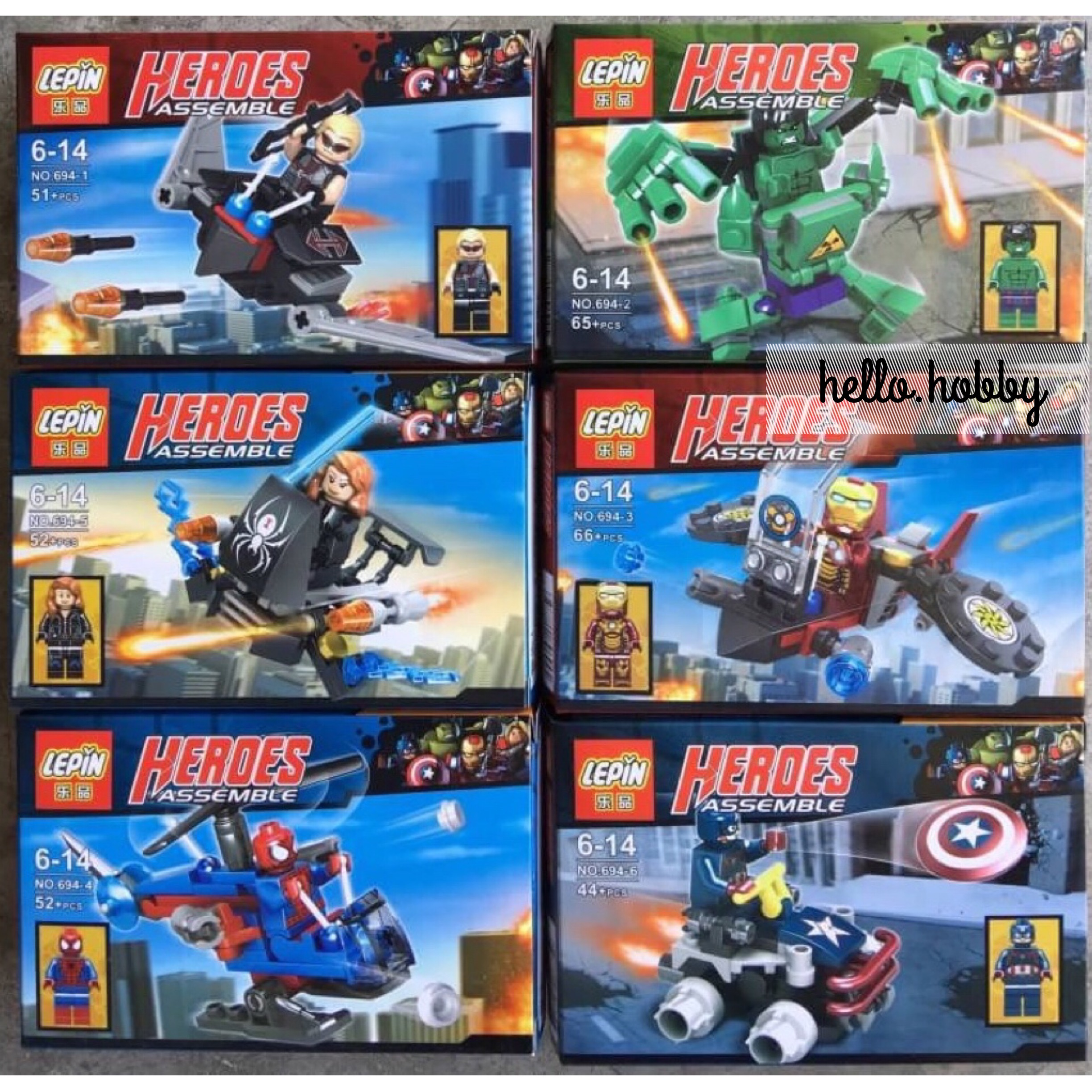 Lepin 694 1-6 Super Heroes