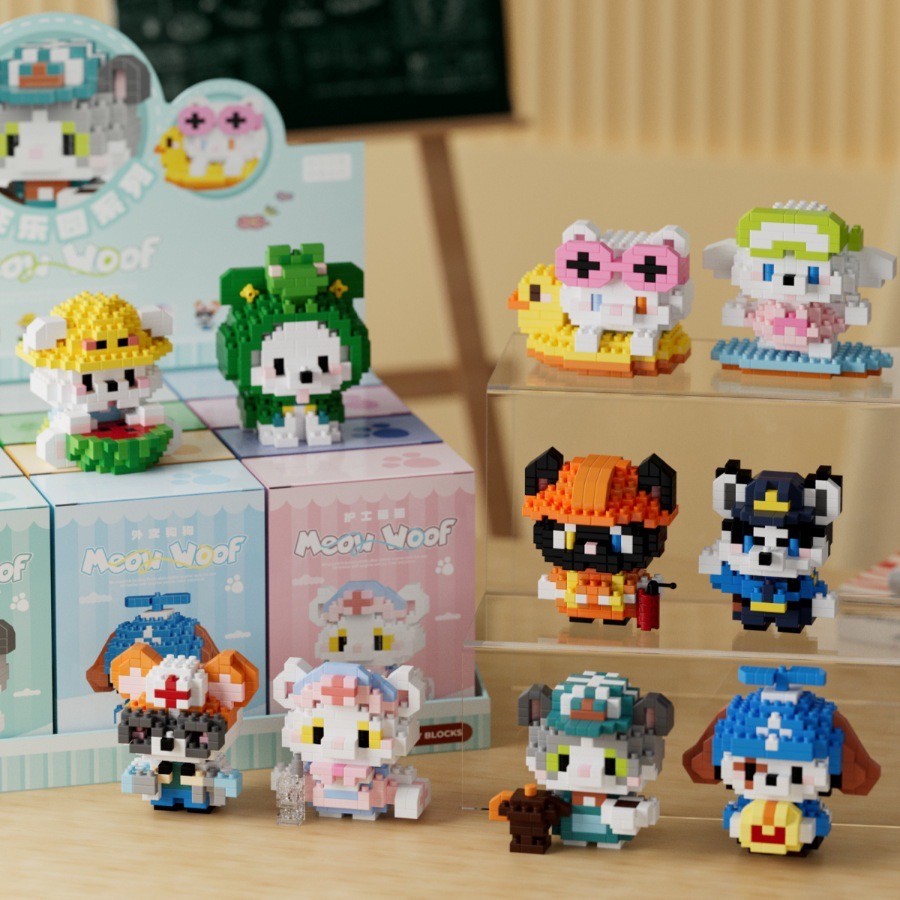 ตัวต่อนาโน Size M - CLC 7286 - 7308 Dog & Cat Cosplay - Wow Meow Woof