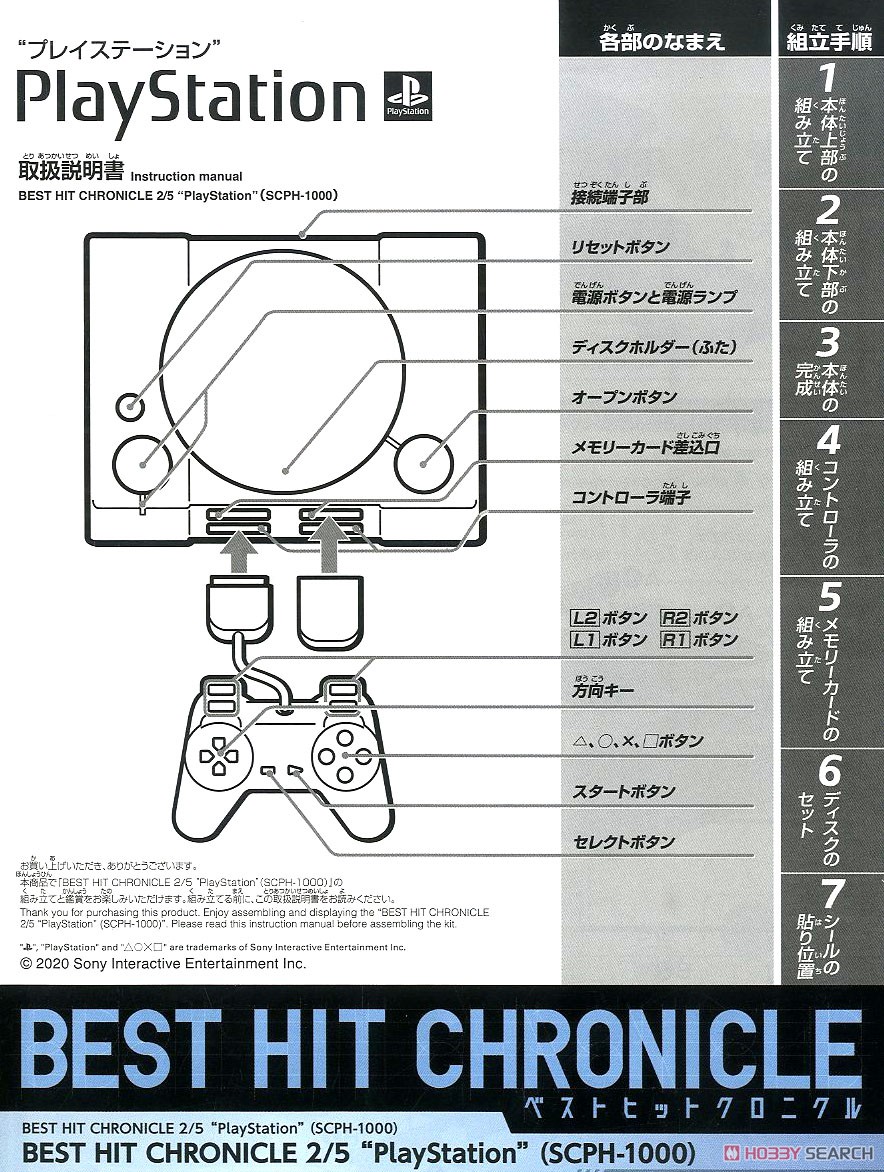 พลาโม Plastic Model - Best Hit Chronicle 2/5 `Play Station` (SCPH-1000)