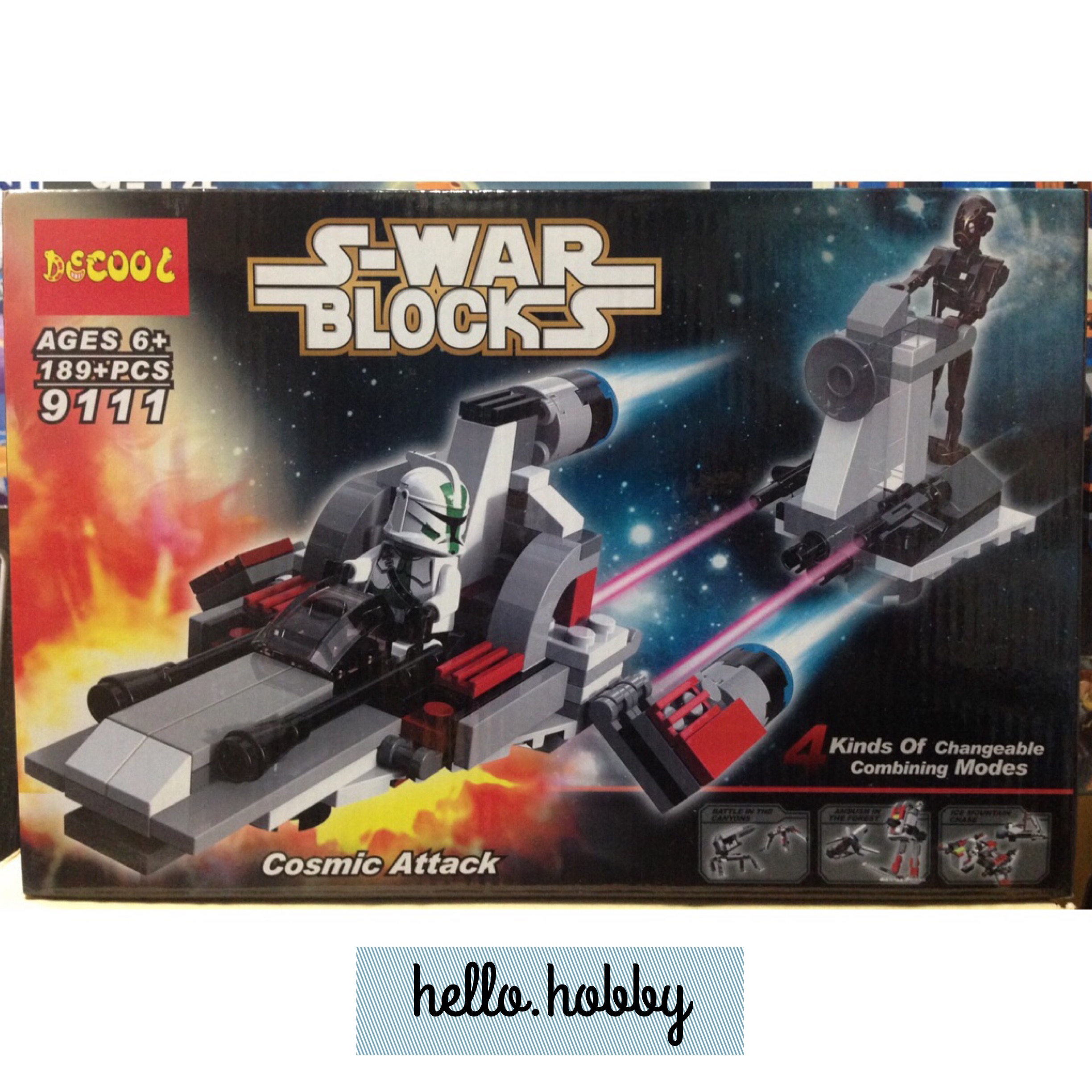 Decool 9111 Star Wars 4 in 1 Cosmic Attack 189pcs