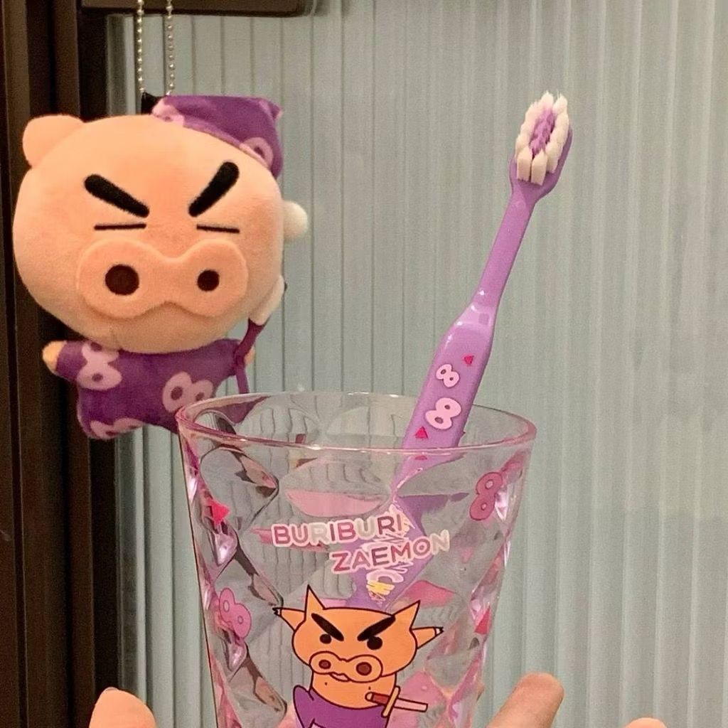 ตุ๊กตาพวงกุญแจ Crayon Shinchan - Wayaya Plush Keychain & Toothbrush & Glass Series by LDCX