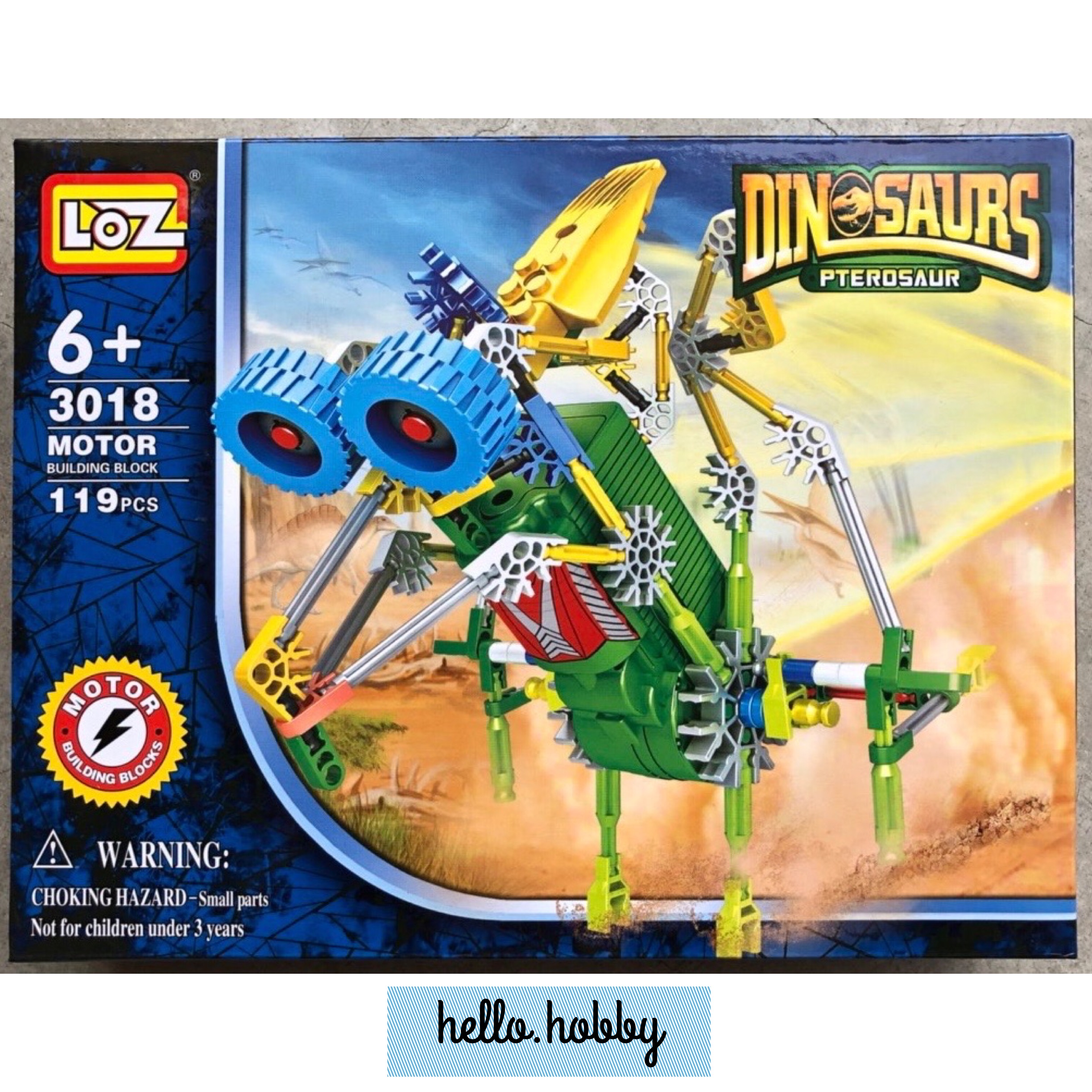 LOZ 3018 Robotic Dinosaur Pterosaur 119pcs (มีมอเตอร์เดินได้)