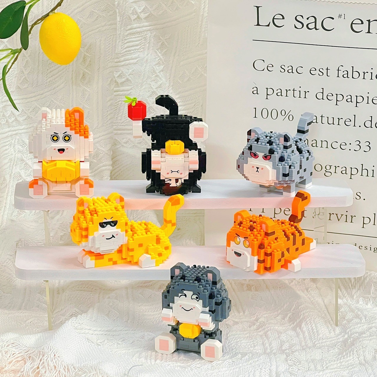 ตัวต่อนาโน Size L - A 612 - A 617 Funny Cat