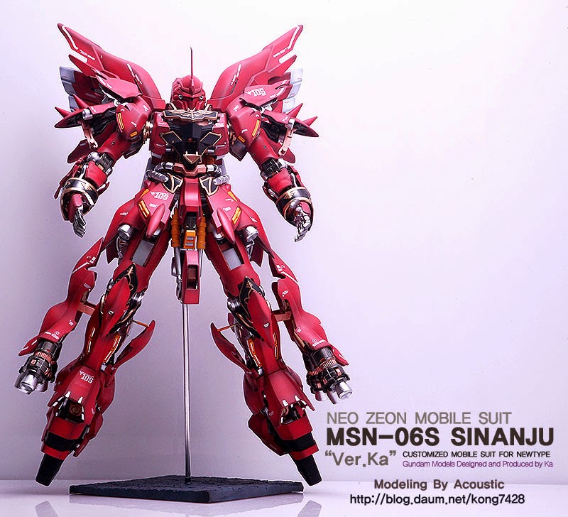 MG 1/100 MSN-06S Sinanju Ver.Ka Neo Zeon Mobile Suit Customized for Newtype by Bandai