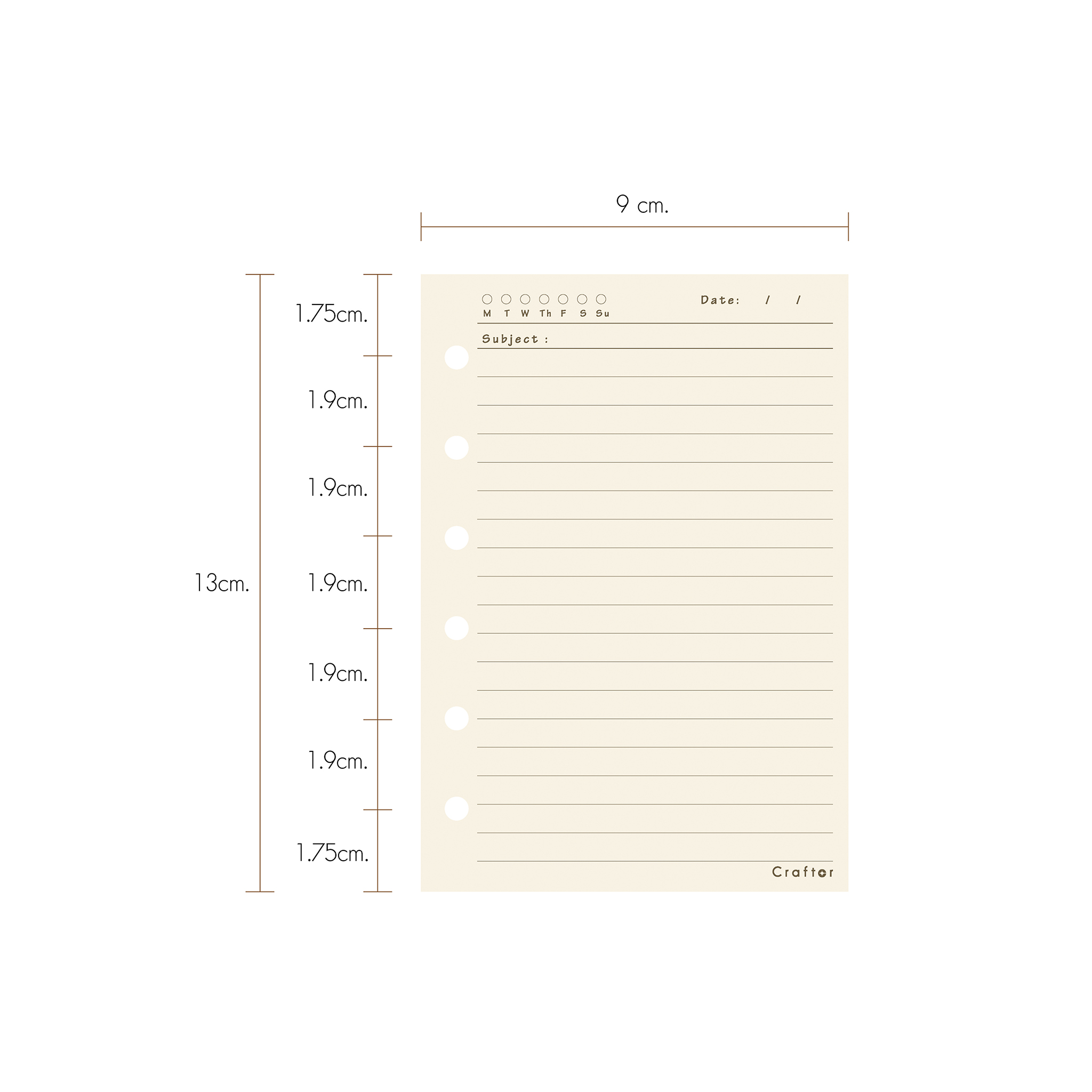 รีฟิลสมุดออร์กาไนเซอร์ขนาดA6 รุ่น Refill for Organizer S(A6)