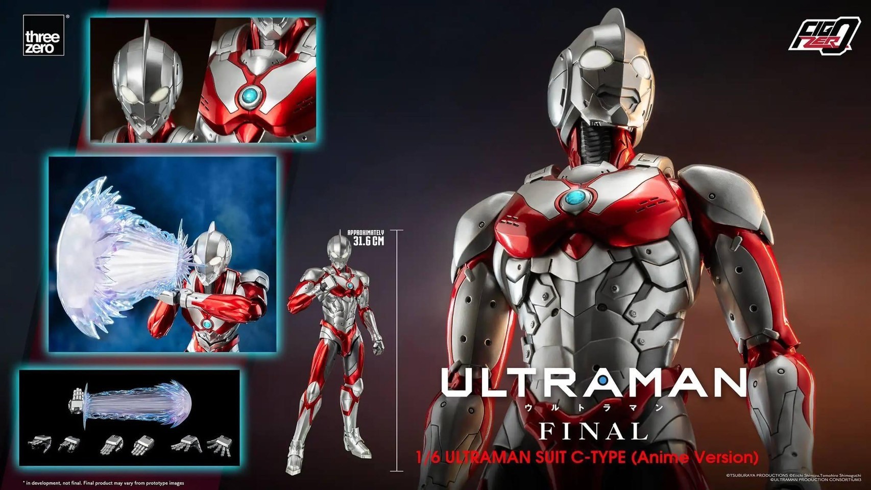 Pre-order : FigZero 1/6 ULTRAMAN SUIT C-TYPE (Anime Version) by Three Zero