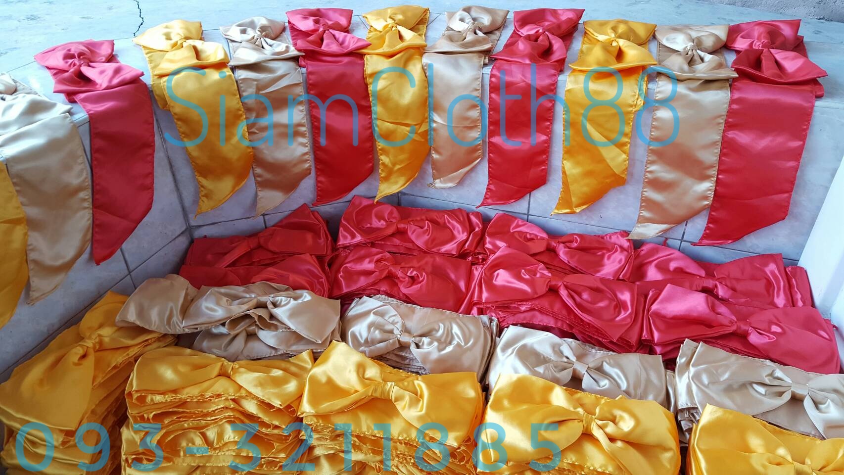 โบว์สำเร็จรูป เนื้อผ้าต่วน