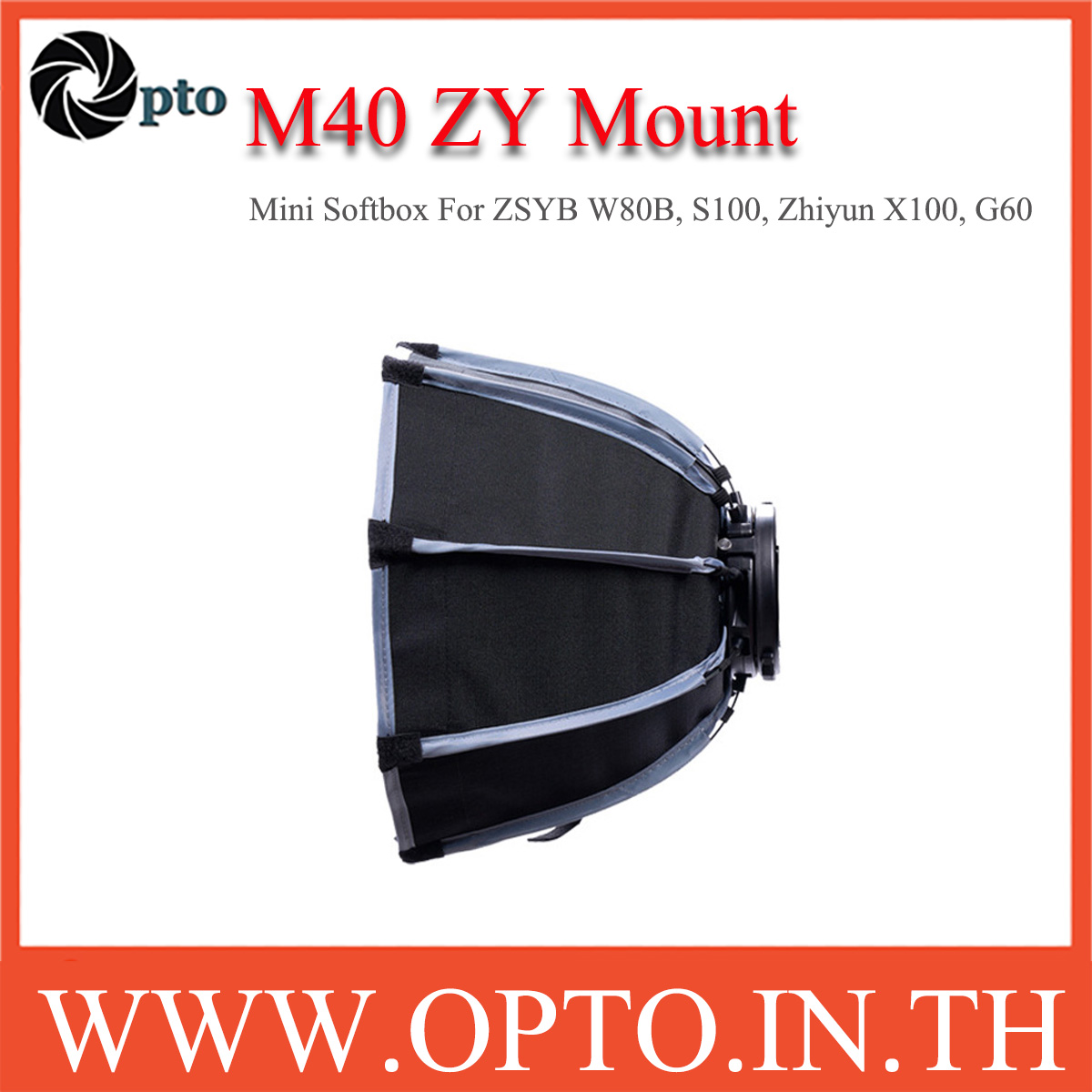 M40 ZY Mount Mini Softbox For ZSYB W80B, S100, Zhiyun X100, G60 Octa Softbox 40cm