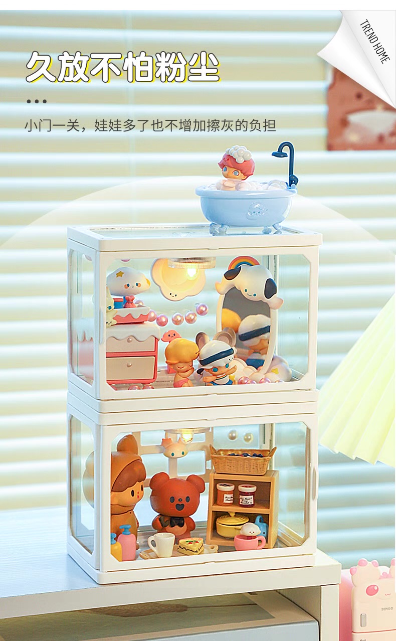 กล่องใส่โมเดล ป้องกันฝุ่น Model Showcase วางซ้อนทับกันได้